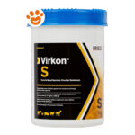 Barattolo di disinfettante Virkon S con coperchio blu