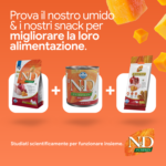 Linea N&D Pumpkin umido e snack per animali
