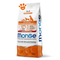 Sacco crocchette Monge Puppy e Junior anatra