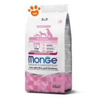 Sacco crocchette Monge Puppy e Junior maiale