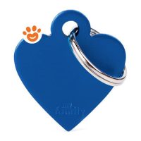 My Family Medaglietta Basic Aluminium Cuore Piccolo Alluminio Blu >>>INCISIONE_GRATIS