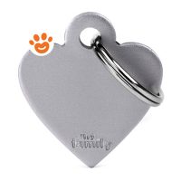 My Family Medaglietta Basic Aluminium Cuore Piccolo Alluminio Grigio >>>INCISIONE_GRATIS