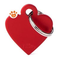 My Family Medaglietta Basic Aluminium Cuore Piccolo Alluminio Rosso >>>INCISIONE_GRATIS