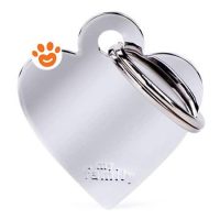 My Family Medaglietta Basic Chrome Cuore Piccolo Ottone Cromato >>>INCISIONE_GRATIS