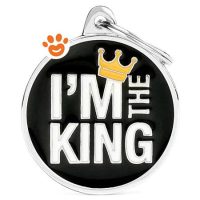 My Family Medaglietta Charms Cerchio Grande "I'm The King" >>>INCISIONE_GRATIS