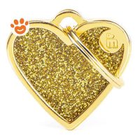 My Family Medaglietta Shine Cuore Piccolo Glitter Oro >>>INCISIONE_GRATIS