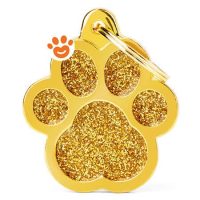 My Family Medaglietta Shine Zampa Grande Glitter Oro >>>INCISIONE_GRATIS