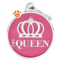 My Family Medaglietta Charms Cerchio Grande "The Queen" >>>INCISIONE_GRATIS