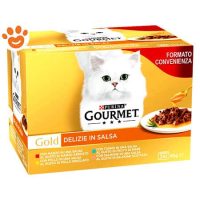 Purina Cat Gourmet Gold Delizia In Salsa Manzo, Tonno, Pollo, Salmone