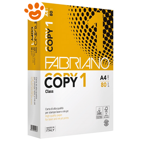 Fabriano Carta Copy 1 Per Fotocopie 80 gr (Risme da 500 fogli) - Amore  Animale Shop