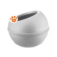 Bama Vaso Sfera Con Sottovaso Bianco Ghiaccio