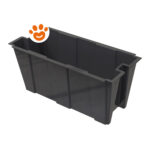 Contenitore rettangolare in plastica nera