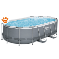 Bestway Piscina Ovale Steel Pro Max (427x250x100cm) con Pompa a Filtro Art. 56620