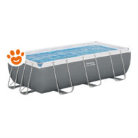 Bestway Piscina Rettangolare Steel Pro Max (404x201x81cm) con Pompa e Filtro Art. 56441