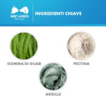Ingredienti chiave: gomma di guar, pectina, argille