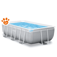Intex Piscina Rettangolare Prisma Metal Frame (300x175x80cm) con Pompa a Filtro Art. 26784