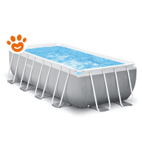 Intex Piscina Rettangolare Prisma Metal Frame (400x200x122cm) con Pompa a Filtro Art. 26790