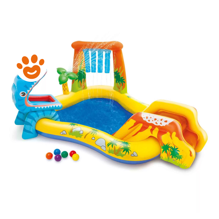 Piscina gonfiabile per bambini con scivolo colorato