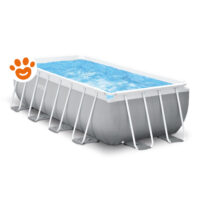 Intex Piscina Rettangolare Prisma Metal Frame (400x200x122cm) con Pompa a Filtro Art. 26790