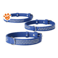 Camon Dog & Cat Collare Con Borchiette Blu