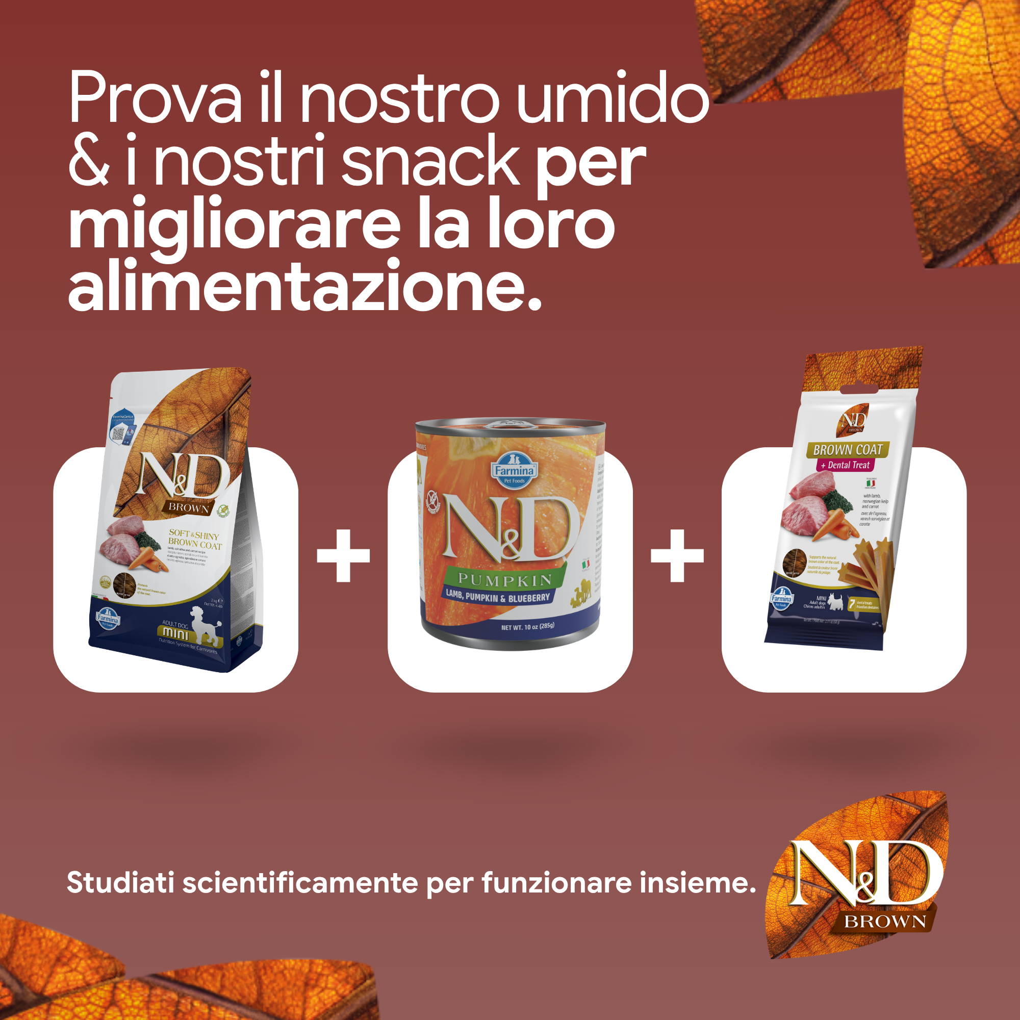 Linea alimenti e snack Farmina N&D Brown