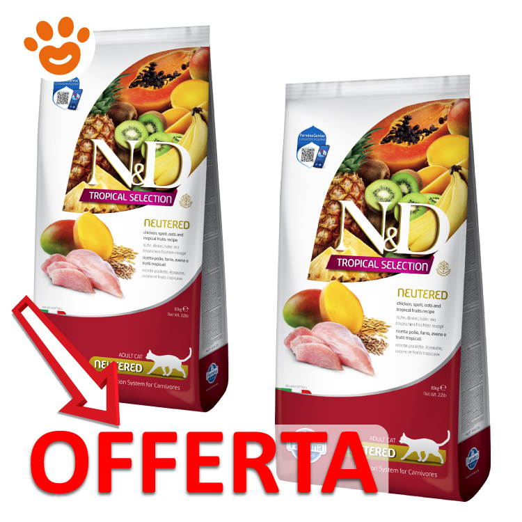 Offerta crocchette N&D Tropical Selection gatto