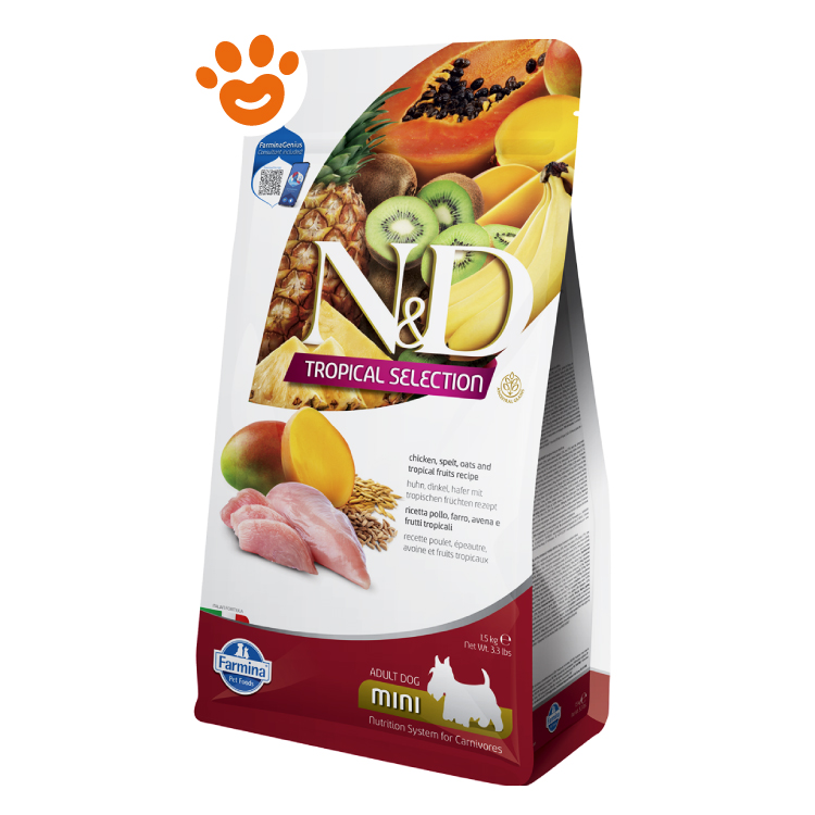 Sacco crocchette cane N&D Tropical Selection mini