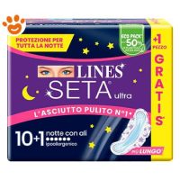 Lines Seta Ultra Assorbenti Notte con Ali