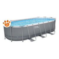 Bestway Piscina Ovale Power Steel Pro Max (549x274x122cm) con Pompa a Filtro Art. 56710