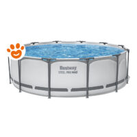 Bestway Piscina Rotonda Steel Pro Max (Ø366x100cm) con Pompa a Filtro Art. 56418