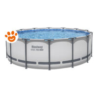 Bestway Piscina Rotonda Steel Pro Max (Ø427x122cm) con Pompa a Filtro Art. 5612X