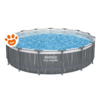 Bestway Piscina Rotonda Steel Pro Max (Ø457x107cm) con Luce LED e Pompa a Filtro Art. 561GD