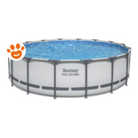 Bestway Piscina Rotonda Steel Pro Max (Ø488x122cm) con Pompa a Filtro Art. 5612Z
