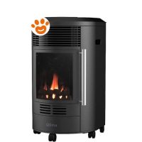Stufa A Gas Gpl Da Interno 3,4 KW Effetto Camino Qlima GH8034R Nera