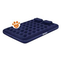 Bestway Airbed Materasso Matrimoniale PVC Blu Floccato (152x203x30cm) + Pompa + Cuscini Art. 67374