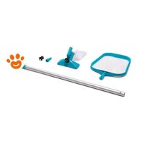 Intex Kit Pulizia Piscine fino a 488cm con Asta Telescopica 239cm, Retino di Superficie e Testa Aspiratrice Art. 28002