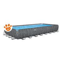 Bestway Piscina Rettangolare APX 365 (956x488x132cm) Marmo Scuro con Pompa a Sabbia Art. 561KJ