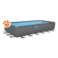 Bestway Piscina Rettangolare APX 365 (732x366x132cm) Marmo Scuro con Pompa a Sabbia Art. 561KG