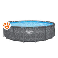Bestway Piscina Rotonda APX 365 (Ø549x132m) Marmo Scuro con Pompa a Sabbia Art. 561KC