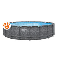 Bestway Piscina Rotonda APX 365 (Ø610x132m) Marmo Scuro con Pompa a Sabbia Art. 561KE