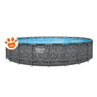 Bestway Piscina Rotonda APX 365 (Ø671x132 cm) Marmo Scuro con Pompa a Sabbia Art. 561JZ