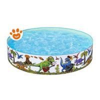 Bestway Piscina Rotonda Rigida Dinosauri Gonfiabile (Ø183x38cm) Art. 55022