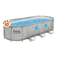 Bestway Piscina Ovale SplashView Steel Pro Max (549x274x122cm) con Pompa a Filtro Art. 56716