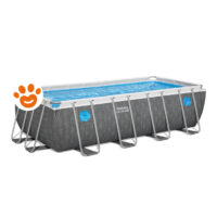 Bestway Piscina Rettangolare SplashView Steel Pro Max (488x244x122cm) con Pompa a Filtro Art. 561MB