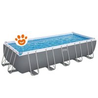 Bestway Piscina Rettangolare Steel Pro Max (640x274x132cm) con Pompa a Sabbia Art. 5612B