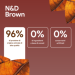 Grafica N&D Brown con 96% proteine animali