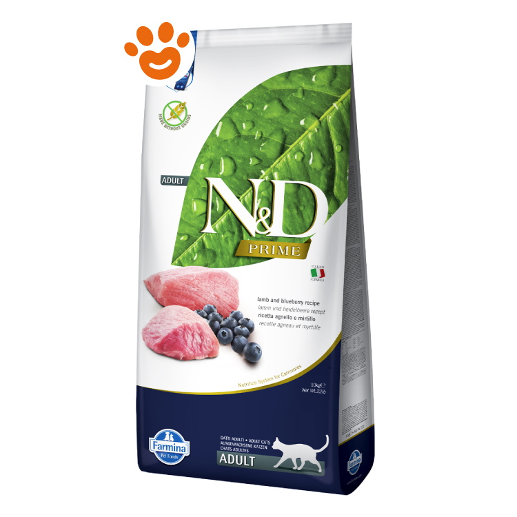 Sacco crocchette gatto N&D Prime agnello e mirtillo