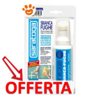 Confezione sbianca fughe con scritta offerta rossa