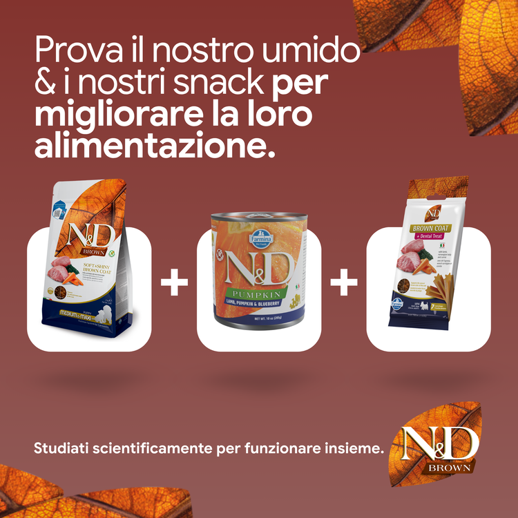 Linea N&D Brown: secco, umido e snack