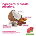 Ingredienti naturali: cocco, curcuma, aringa e quinoa